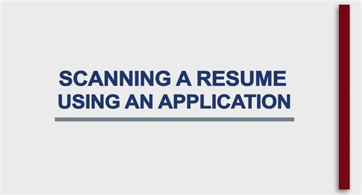 Scanning a Resume Using an Online Tool