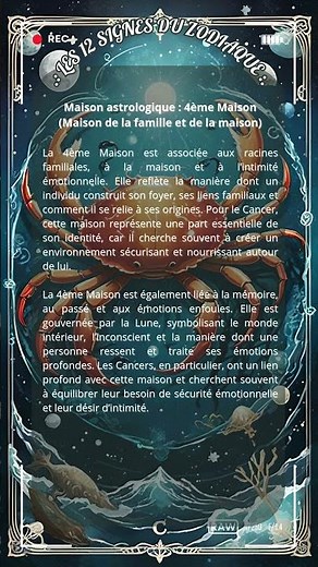 Portrait des 12 signes astrologiques : Le Cancer ♋