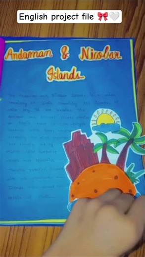 English project file on Andaman and Nicobar islands 🏝️🏖️💜💗#english #project #file #artintegrated