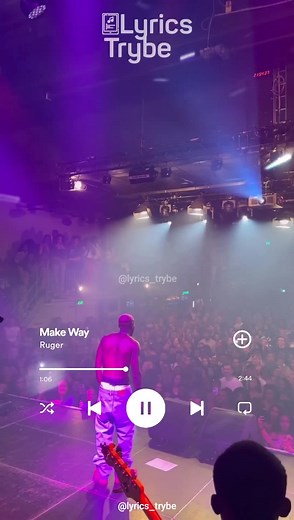Ruger - Make Way (Lyrics) | Live Performance