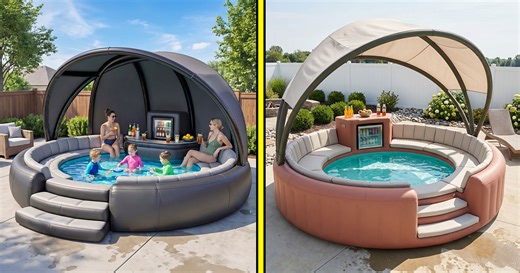 These Inflatable Pools Have Integrated Mini Bars With a Built-in Mini Fridge
