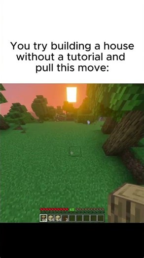 When you try building a house without a tutorial and pull this move #relatable #minecraft #shorts