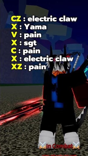 Combo Pain x Electric Claw #roblox #bloxfruits