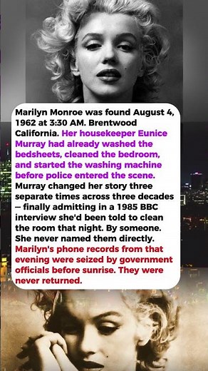 Marilyn Monroe's Housekeeper Washed the Sheets Before Police Arrived—Someone Gave the Order