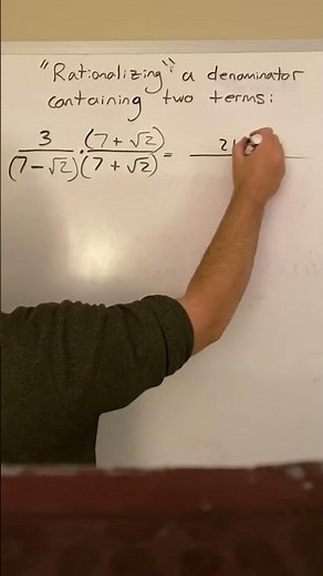 How to Rationalize a denominator with two terms #math #algebra #tutoring
