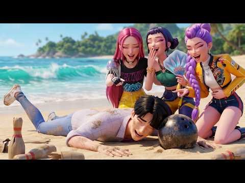 "Free" Cover | JINU go BOWLING... with HUNTRIX 🎳 [Kpop Demon Hunters Song] | Official Music Video