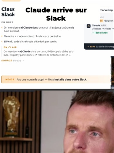 Claude débarque dans Slack ! L’intelligence artificielle ne veut plus rester dans une application à part. Avec l’arrivée de Claude directement dans Slack, vous pouvez désormais mentionner l’IA comme un collègue dans vos conversations professionnelles. Elle peut vous aider, suivre les échanges, retenir les informations importantes et devenir progressivement plus utile pour votre équipe. C’est un signal fort : l’IA s’intègre directement dans les outils que vous utilisez déjà tous les jours. La vid