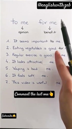 To me or for me #learnenglish #easyenglisheveryday #viral #shorts