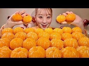 ASMR Mandarin Orange【Mukbang/ Eating Sounds】【English subtitles】
