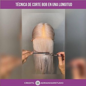 ✂️Cómo cortar un bob perfecto de una longitud con 0 tensión y sin elevación = línea recta perfecta 🔸Credits-Hair Artist: @adrianhairstudio . . . . . . . . #peluqueria #haircut #tecnicadecorte #hairstyle #cortebob | Beauty TV Latam