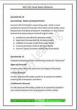 Mgt101 Mid term 2022 | Mgt101 Most important and Repeated Question Midterm | midterm preparation