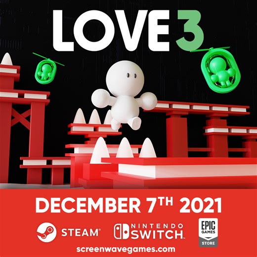 LOVE 3 is AVAILABLE NOW on SWITCH, STEAM, and EPIC GAMES STORE news