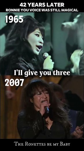 The Ronettes: you voice Still magical 1965vs2007 #theronettes #bemybaby #nostalgia #throwback #music
