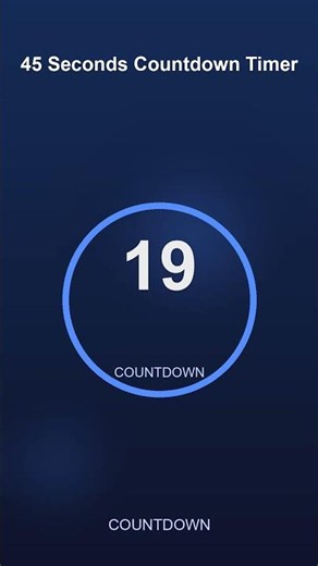45 Second Timer | Simple Countdown