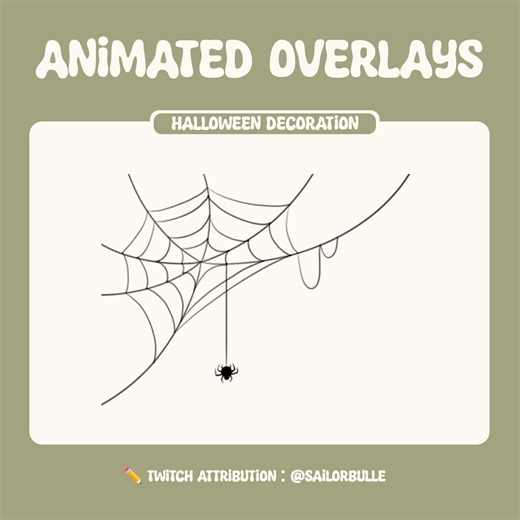 Animated Twitch Overlays - Halloween Spider Web - Etsy
