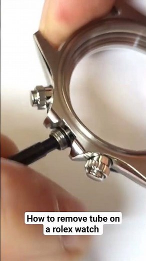 how to remove the tube on a rolex watch case #rolex #Daytona #submariner #case #tube #watchmaking