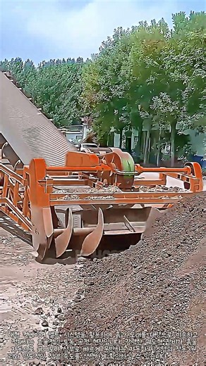 Massive Conveyor Belt Stacking Bulk Soil #worker #process #conveyor #machinery #construction