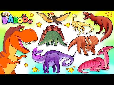 Club Baboo Dinosaurs | LONG 3 HOUR VIDEO | Watch and Learn Dinosaur Names like Brachiosaurus, TRex