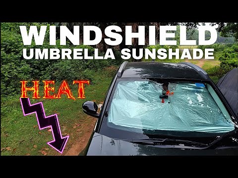 Car umbrella windshield sunshade cover | Car umbrella sunshade review