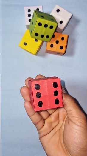 DIY PAPER DICE EASY 🎲 #dice #paperdice #howtomakedice