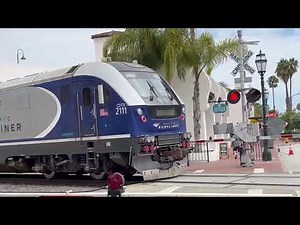 2 Amtrac Trains at Santa Barbara Station