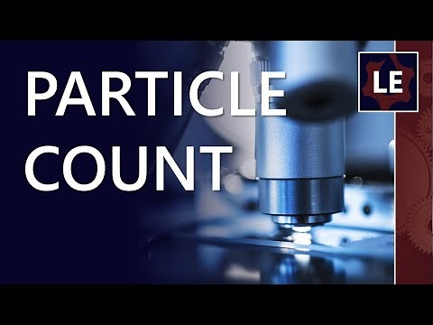 How is lubricant particle count measured in the lab?