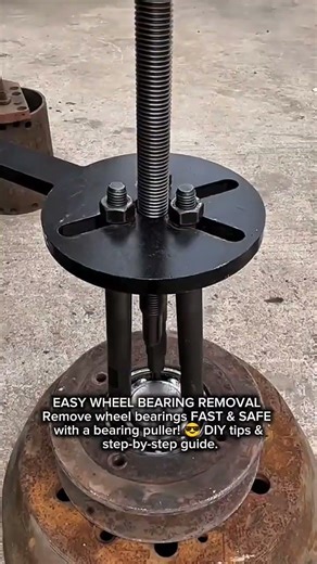 Remove wheel bearings FAST & SAFE with a bearing puller! #WheelBearingRemoval