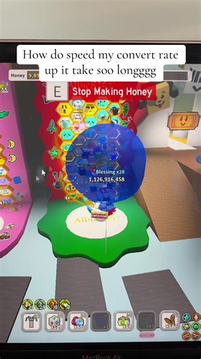 I end up depending the same time it take to get that ballon. #beeswarmsimulator #roblox #beeswarmbluehive