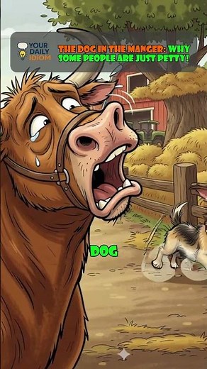 The Dog in the Manger: Why Some People are Just Petty! 🐶🌾#idioms #englishlearning #phrases