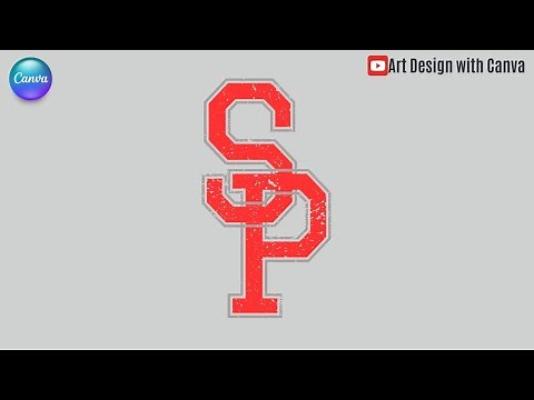 Interlocking Letters in Canva Using Block Font with Different Color Outline