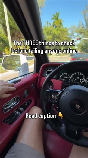 The THREE things to check before tailing anyone online