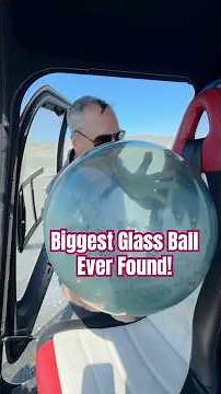 The biggest glass fishing float we’ve ever found! BTS of our Alaska beach combing by helicopter