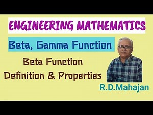Beta function definition and properties I Beta ; Gamma Function I Engineering Mathematics Video Lecture | Crash Course for GATE CSE - Computer Science Engineering (CSE)