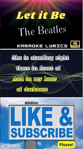 The Beatles - Let It Be (Karaoke Lyrics) #thebeatles #pelullio #shorts