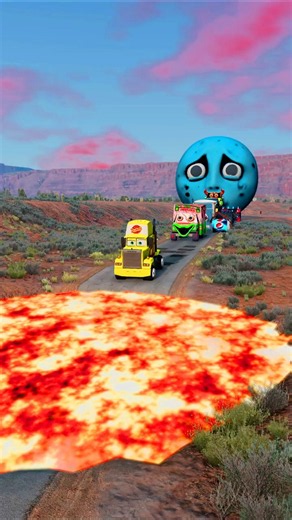 GIANT Lava Pit DESTROYS Sad Moon Car 🌋💀 | BeamNG.drive #51