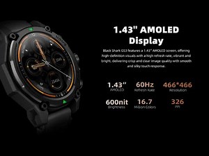 Black Shark launches GS3 Sport smartwatch with 1.43″ AMOLED display, GNSS positioning 18-day battery