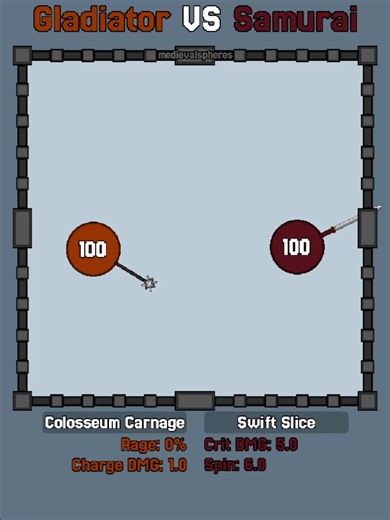 Gladiator vs Samurai: A Physics Simulation Showdown