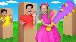 442K views · 6.7K reactions | Playing Hide and Seek in Boxes Challenge Two kids playing hide and seek in boxes challenge with uncle! | Toys Review | Facebook