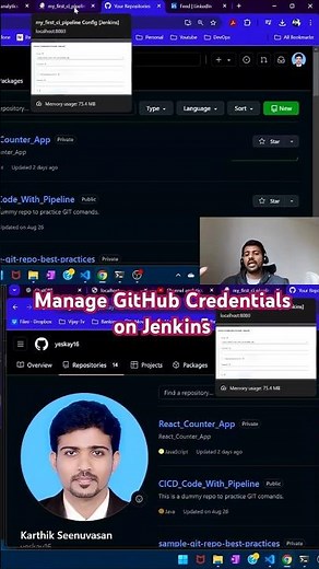 🚀Manage Jenkins Secrets via CREDENTIALS Plugin | Jenkins Series | Integrate GitHub -Jenkins