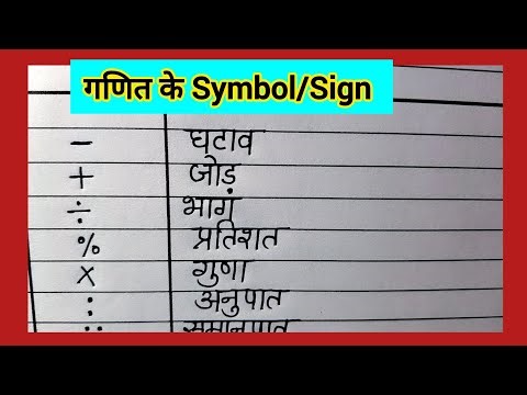 गणित के सिंबल/ Mahematics Sign/Symbol in hindi /Math ke Sign Symbol 