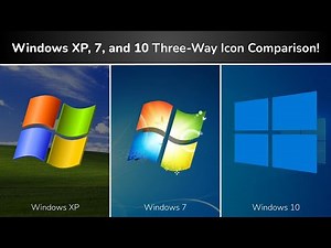 Windows XP, 7, and 10 Three-Way Icon Comparison!