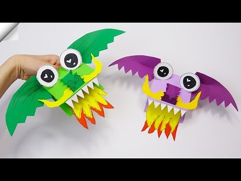 How to make a paper dragon puppet | DIY Paper Dragon Puppet