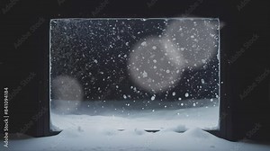 snowfall overlay, black background winter, slowly falling snow effect