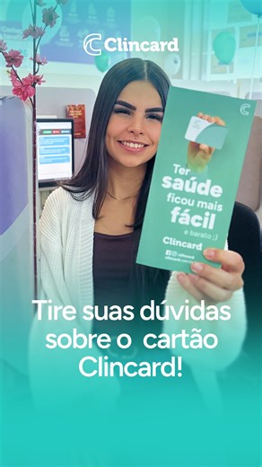 CLINCARD | Economizar ficou mais fácil! on Instagram: "Tem dúvidas sobre como funciona o Clincard? A gente responde! Sem carência, sem taxa de adesão e com benefícios que cabem no seu bolso! Ainda tem dúvidas? Deixe sua pergunta nos comentários!  Quer saber mais? Clica no link na bio ou chama no Whats!  WhatsApp: (48) 99147-2514  clincard.com.br"