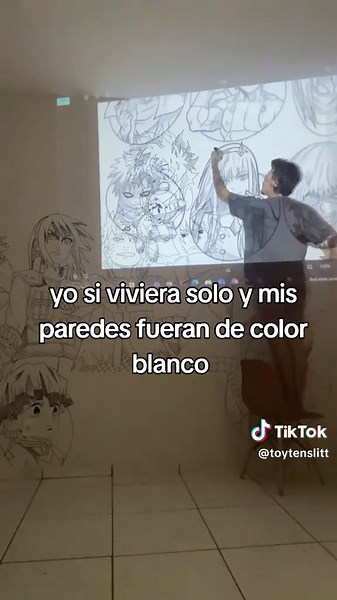 Cómo dibujar anime en paredes blancas