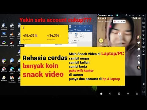 Cara Install SNACK VIDEO di Laptop/PC + CARA CEPAT DAPAT UANG DENGAN SNACK VIDEO [AUTO CLICKER]