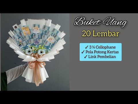 Cara Membuat Buket Uang 20 Lembar Untuk Pemula | How to Make Money Bouquet