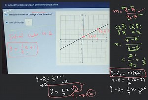 4) A linear function is shown on the coordinate plane. 19) What... | Filo