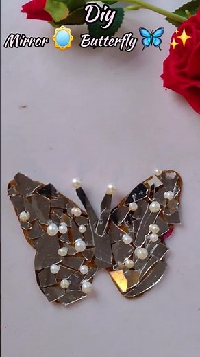 diy beautiful Mirror ✨️Butterfly 🦋 satisfying & creative art🙏👍