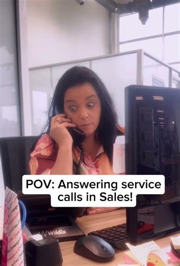 Answering service call in sales! Idk! #reelscomedy #dealernetwork #theothersideofmakebelieve